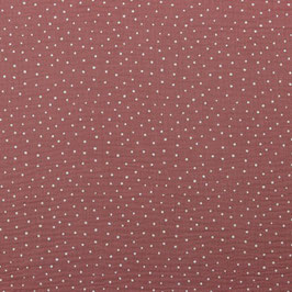Double Gauze Altrosa, mit Pünktchen