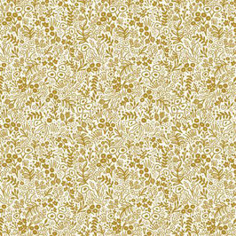 Rifle Paper Lace Gold/Metallic - Baumwolle