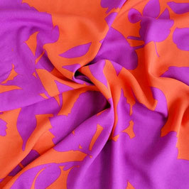 Viscose - Big Flower Violet - Q533