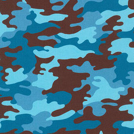 Camo Blau/Braun - Baumwolle