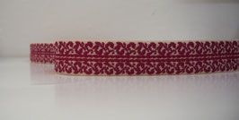 Gurtband - 40mm - Ecru Base/Fuchsia -  25VX111