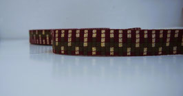 Gurtband - 35mm - Bordeaux/Gold