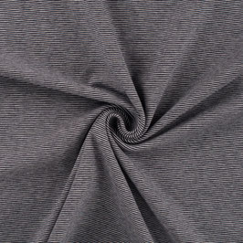 Baumwolljersey gestreift - navy/white - Q572