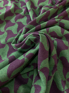 Organic Jacquard-Strick - Lila/Grün - PIY116