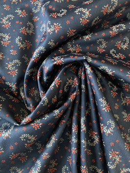 Baumwolle - Romantico Navy - dunkelblau/rot - Q164