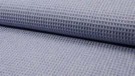Waffle Piqué Stoff -  Melange Dusty Blue - Q447