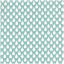 Teardrops Aqua sky - Baumwolle - AU140
