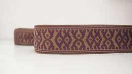 Gurtband - Rhombus Tabac Burgundy - VX246