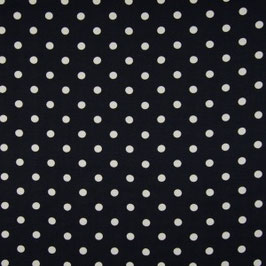 Viscose - Dots Marine/Schwarz