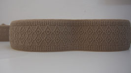 Gummiband - Rhombus Dark Beige - VX268