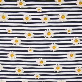 Daisy White Navy - Jersey - Q411