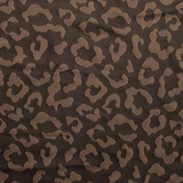 Viskose Jacquard Leopard Black - 25Q171