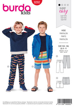 burda Kids Schnittmuster 9292