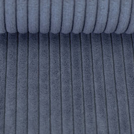 Grob gerippter Cord-Samt- RAUCH BLAU - 26SW104