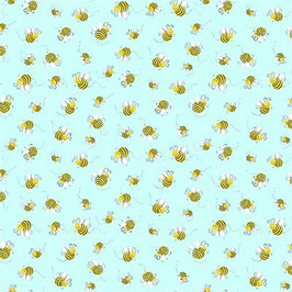 Susys Bees Aqua - Baumwolle - Z167