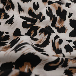 Viskose stretch print Leopard Sand 25Q177
