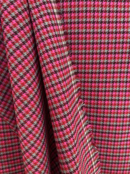 Jacquard Hahnentritt - Fuchsia - Aneska