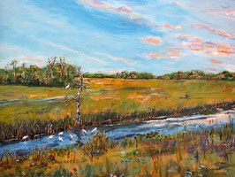 Birdspotting, Oil/Canvas Panel, 20x28, Frame