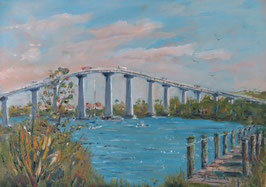Wabasso Bridge, 9x12, Oil Painting,