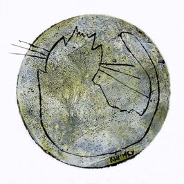 5er Set Quadrados-Faltkarte Miau