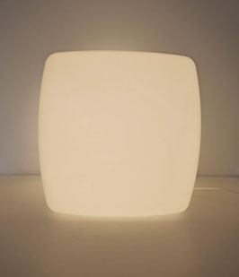 Luminaire cube lumineux vintage années 1970 en plastique blanc