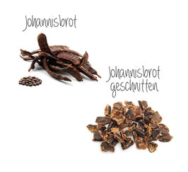 Johannisbrot geschnitten