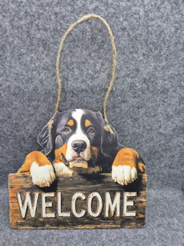 Schild mit Berner Sennenhund