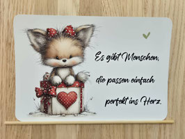 Postkarte „Herzensmensch Fuchs“ – Geschenk mit Herz