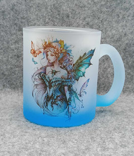 Blue Fairy – Feentasse aus Glas mit Farbverlauf