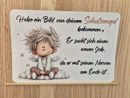 Schutzengel braucht Urlaub“ – lustige Engelkarte