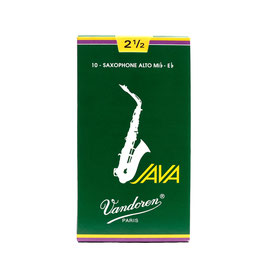 10 Blätter Packung für Alt-Saxophone Modell Java grün von Vandoren, Stärke 2,5