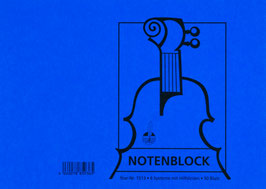 Notenblock 25 Blatt DIN A5 6 Systeme mit Schreibhilfe