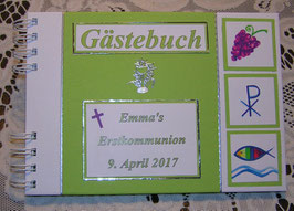 Gästebuch Erstkommunion Erinnerungsbuch Apfelgrün