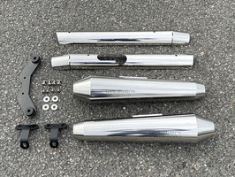 WalzWerk® Exhaust-Kit for BMW R18, polished stainless steel