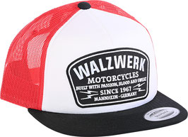 WalzWerk "Blood & Sweat" Trucker-Cap, red/white/black