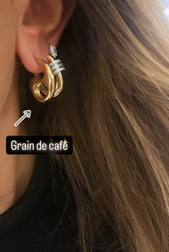 BOUCLE GRAIN DE CAFÉ DORÉE