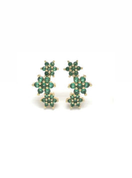 BOUCLE GREEN FLOWERS