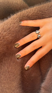 BAGUE LIV OU CHEVALIERE BLACK / ARGENT
