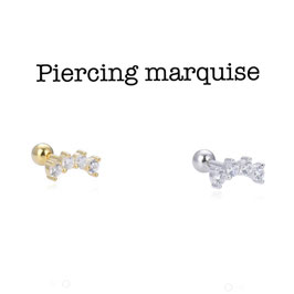 PIERCING MARQUISE ARGENT OU OR AU CHOIX