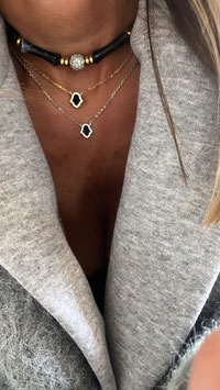 COLLIER MINI BLACK HAND ARGENT OU DORÉ