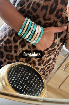 BRACELET KAÏA TURQUOISE OU BEIGE/ÉCRU