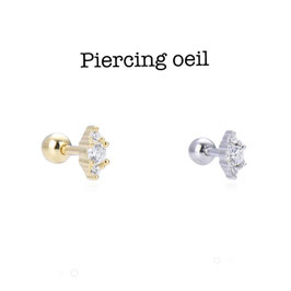 PIERCING OEIL ARGENT OU OR AU CHOIX