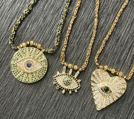 COLLIER OEIL MULTICOLORE