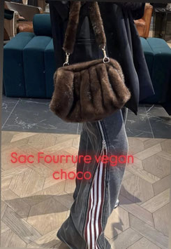 SAC FOURRURE VEGAN CHOCO