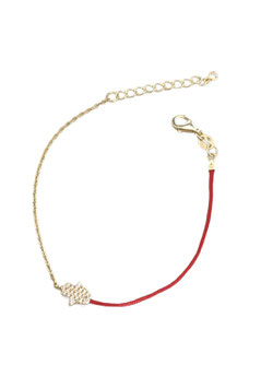 BRACELET MINI MAIN MI FIL ROUGE ARGENT OU DORÉ