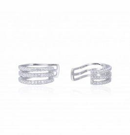 BAGUE D'OREILLE TRIPLE ARGENT DIAMS