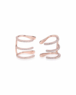 BAGUE D'OREILLE 3 GRIFFES ROSE