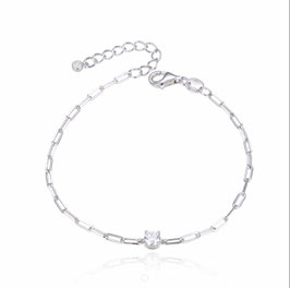 BRACELET MAILLONS ONE DIAMS ARGENT OU OR JAUNE OU OR ROSE AU CHOIX