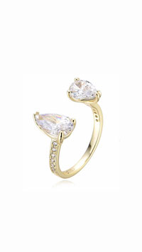 BAGUE DEUX POIRES DORÉE