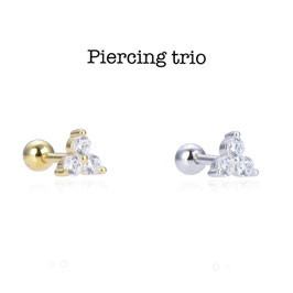 PIERCING TRIO ARGENT OU OR AU CHOIX